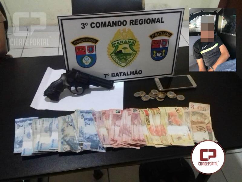 Polcia Militar de Moreira Sales prende autor de assalto em Posto de Combustvel